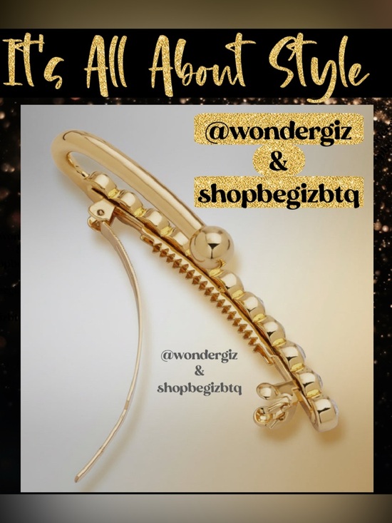 NWT Authentic Demarson Women\'s 12k Gold Plated Maia Crystal Hair Clip main image 2
